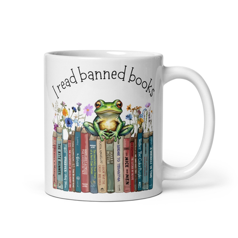 I read banned books, Banned Books Mug, Reading Mug, Bookish Mug, Book Club Gift, Library Mug, Book Nerd, Gift for Librarian, Book Lover Gift.jpg