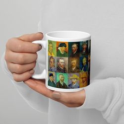 vincent van gogh mug 30 self-portraits impressionism art coffee art mu