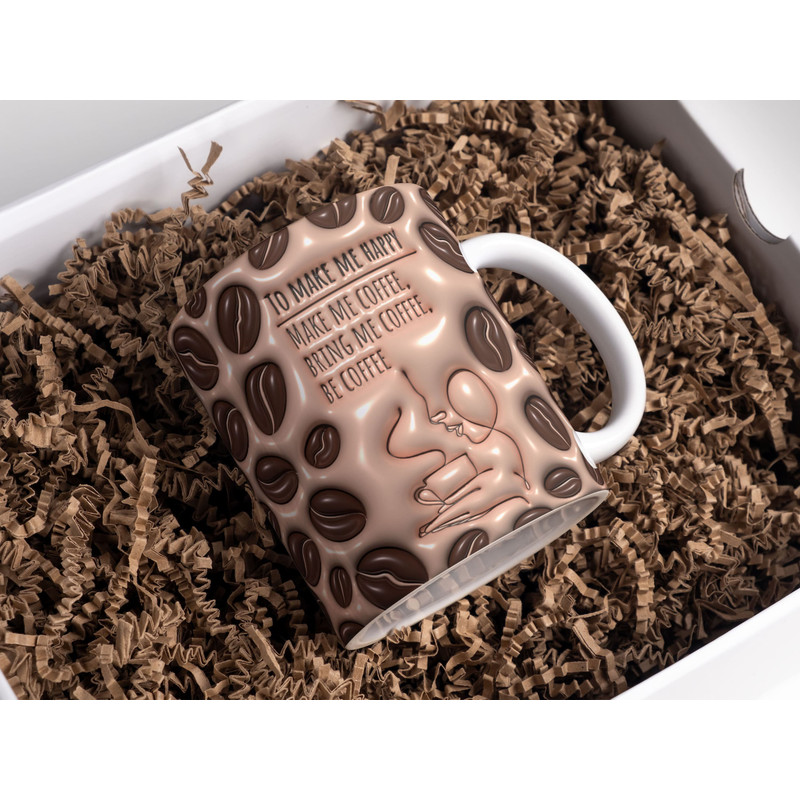 3D Coffee Inflated Mug Wrap Sublimation Design 11oz & 15oz, 3D Coffee Lover Mug PNG, Mug Sublimation Designs, Mug Template For Sublimation.jpg