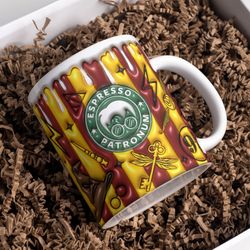 3d espresso patronum inflated mug design