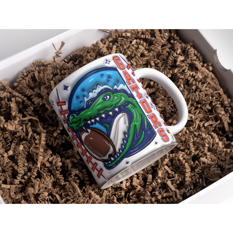 3D Gators Inflated Mug Wrap Sublimation Design 11oz & 15oz, Puff Football Team Mug PNG, Mug Template For Sublimation - Parody Defense Art.jpg
