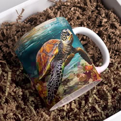 3d turtle mug