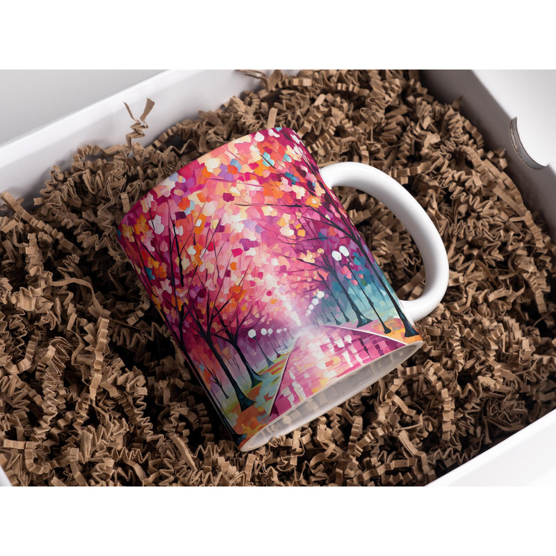 11oz and 15oz 3D Fall Alley Autumn Mug Wrap Sublimation, 3D Mug Wrap Designs, Mug Sublimation Designs, 3D Mug Template PNG Design.jpg