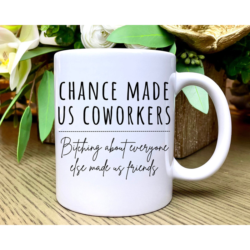 Funny Mug for Coworker, Chance Made us Coworkers Bitching about Everyone Else Made us Friends Coworker Gift Funny Coworker Mug.jpg