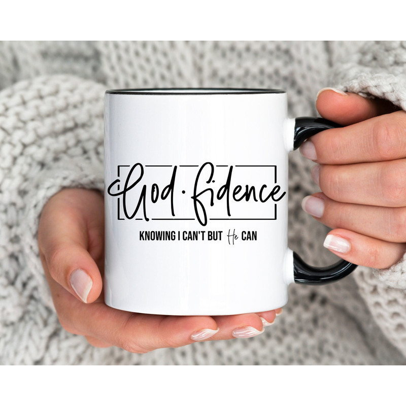 God fidence Knowing I Can't But He Can Mug, Christian Gifts for Christian Women Coffee Mug, Scripture,Inspirational Mug,Christian Coffee Cup.jpg