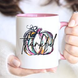 thankful mug, thanksgiving mug, fall coffee mug, thanksgiving coffee cup, thankf