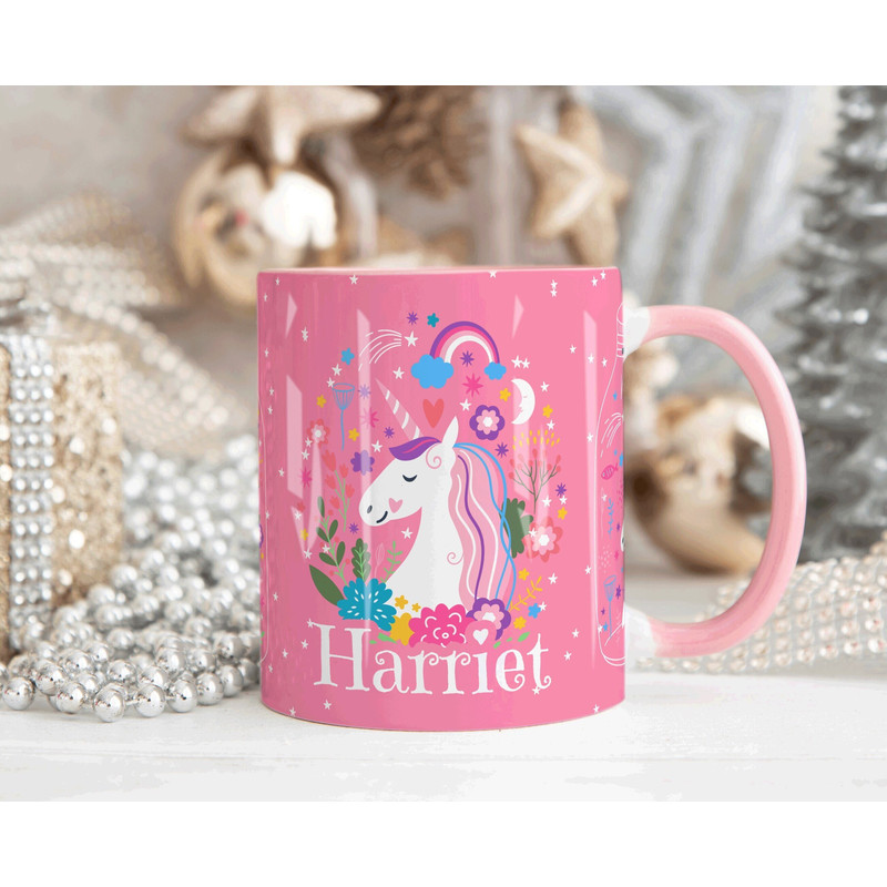 Cute Unicorn Mug, Personalised Girl Mug, Custom Name Cup, Coffee Tea Cup Gift For Girl, Unicorn Gift, Daughter Birthday Gift.jpg