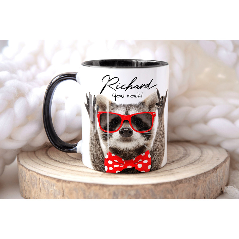 RACCOON YOU ROCK Funny Personalised Name Mug, Personalised Mug, Coffee Cup Gift For Him, Valentines Gift Him, Dad Husband Birthday Gift.jpg