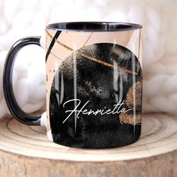 rose gold personalised name mug, personalised mug, custom name cup, coffee cup g