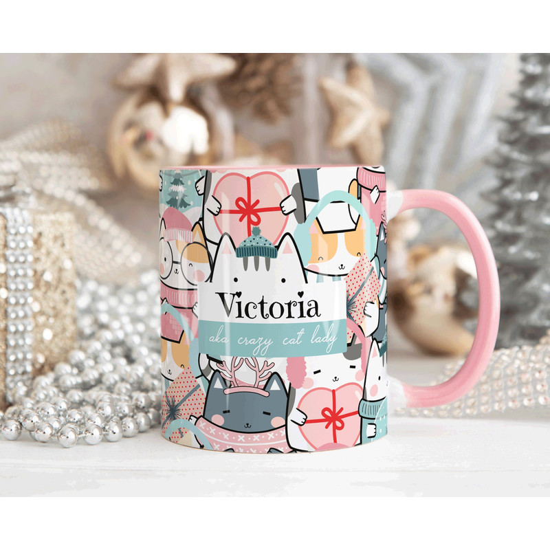 CRAZY CAT LADY Personalised Name Cat Mug, Personalised Mug, Cat Lover Gift For Her, Christmas Secret Santa Gift, Sister Mum Daughter Gift.jpg