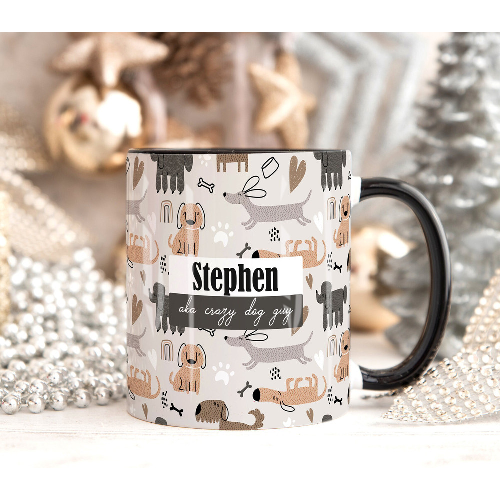 CRAZY DOG MAN Personalised Name Dog Mug, Personalised Mug, Dog Lover Gift For Him, Valentines Gift Him, Dad Son Husband Birthday Gift 2.jpg
