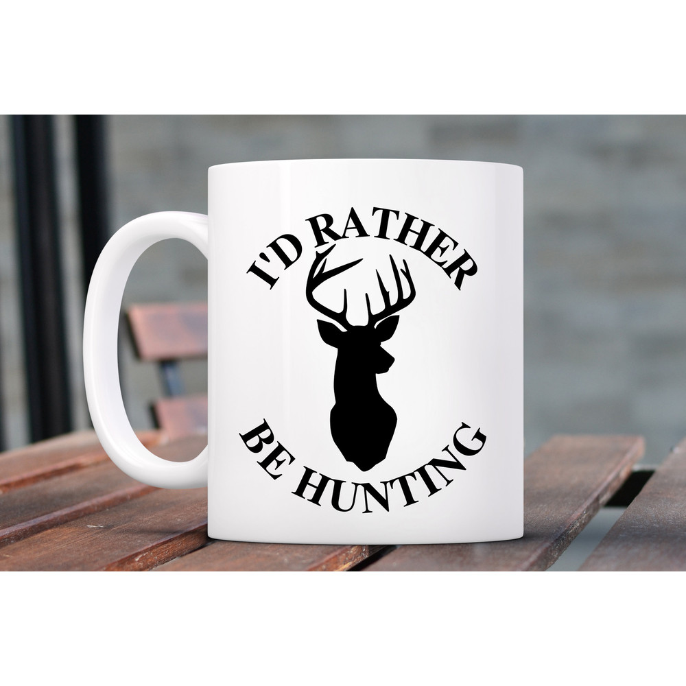 I Would Rather Be Hunting Deer Coffee Mug,  Deer Hunter, Gift For Hunter, Hunting Gift, Coffee Cup, Hunters, Deer Head, Hunt Mug, camp mug.jpg