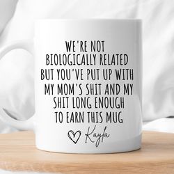 personalized step dad gift for step dad mug, bonus dad step fathers day gift fro