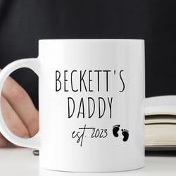 dad est 2023, first time dad mug, new dad gift, daddy coffee mug, expecting dad