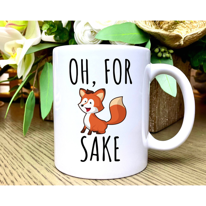 Oh, for Fox Sake Mug, Fox Coffee Mug, Coffee Mug with Sayings, Fox for Fox Sake, Funny Mug, Pun Coffee Mug, Dr. Strange Coffee Cup.jpg