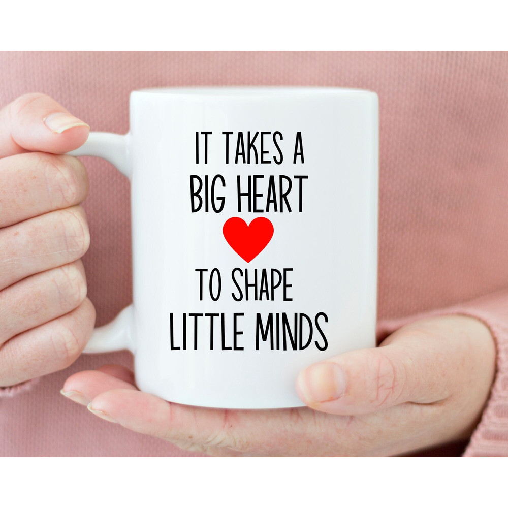 Teaching is a work of heart, Preschool Teacher Gift, Daycare Teacher Gift ideas, Christmas Gift for teacher, unique teacher gifts,coffee mug.jpg