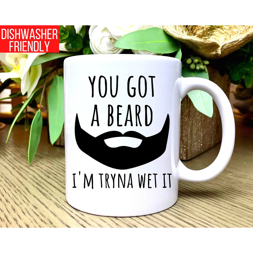 Boyfriend Gifts for Husband Mug Valentines Day Gift for Him Anniversary Gifts Fiance Coffee Mug BF Gifts Funny Beard Wet It, Cardi B Mug.jpg