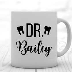 personalized custom dentist mug, personalized dentist with name, dentist gift, n