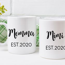 personalized mom mug, custom est. date mug for mom, coffee mug for mom, mom gift