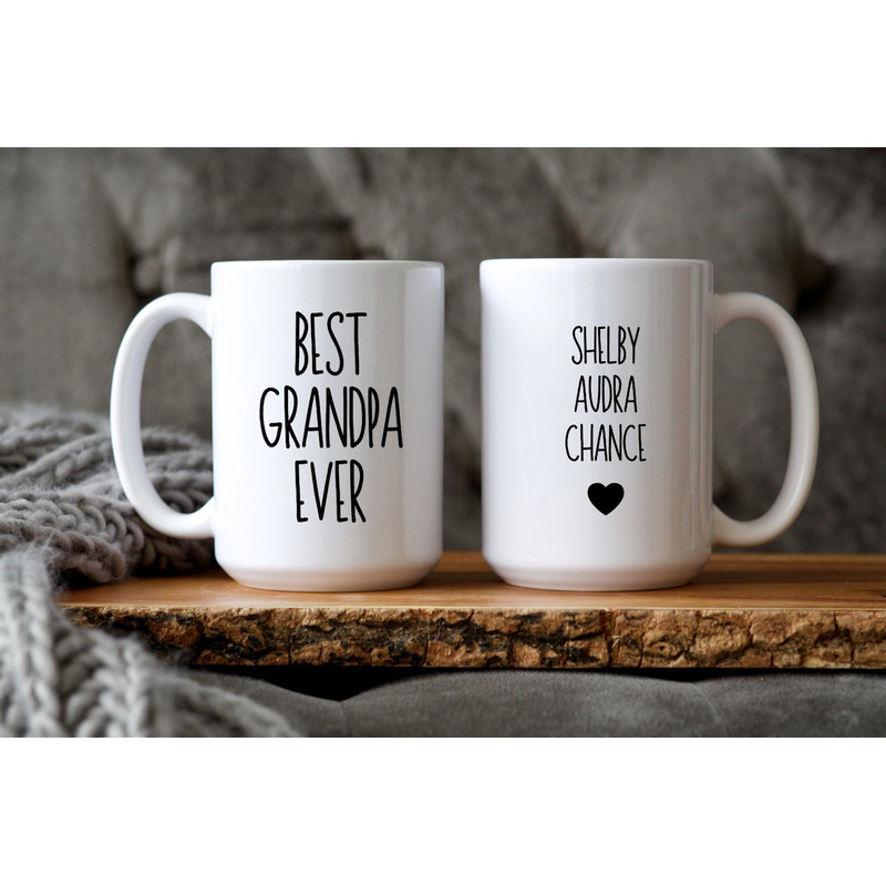 Best Grandpa Ever Mug, Grandpa Coffee Mug, Grandpa Mug Personalized, Gifts for Grandpa, Gift from Grandkids.jpg