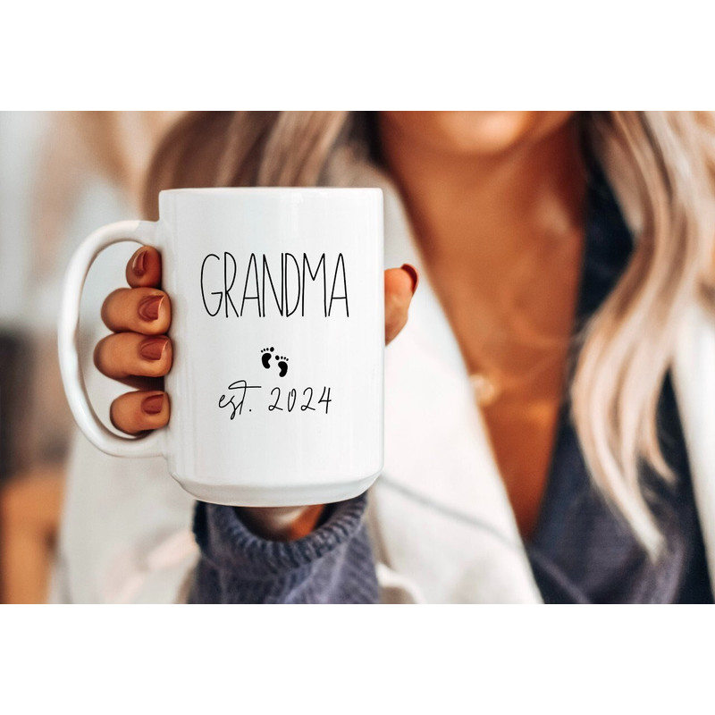 Grandma Est Mug, First Time Grandma, Grandma Reveal, Future Grandma Gift, New Grandma Gift, Pregnancy Announcement.jpg