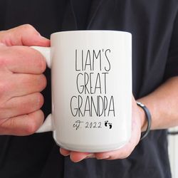 great grandpa mug personalized, great grandpa gift, new grea