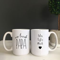 papa gifts, papa mug, gifts for papa, personalized papa gift