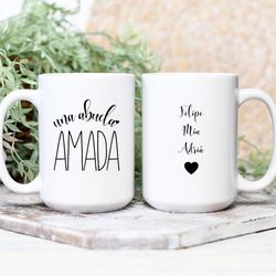 una abuela amada mug, abuela gift, spanish grandma gift, dia