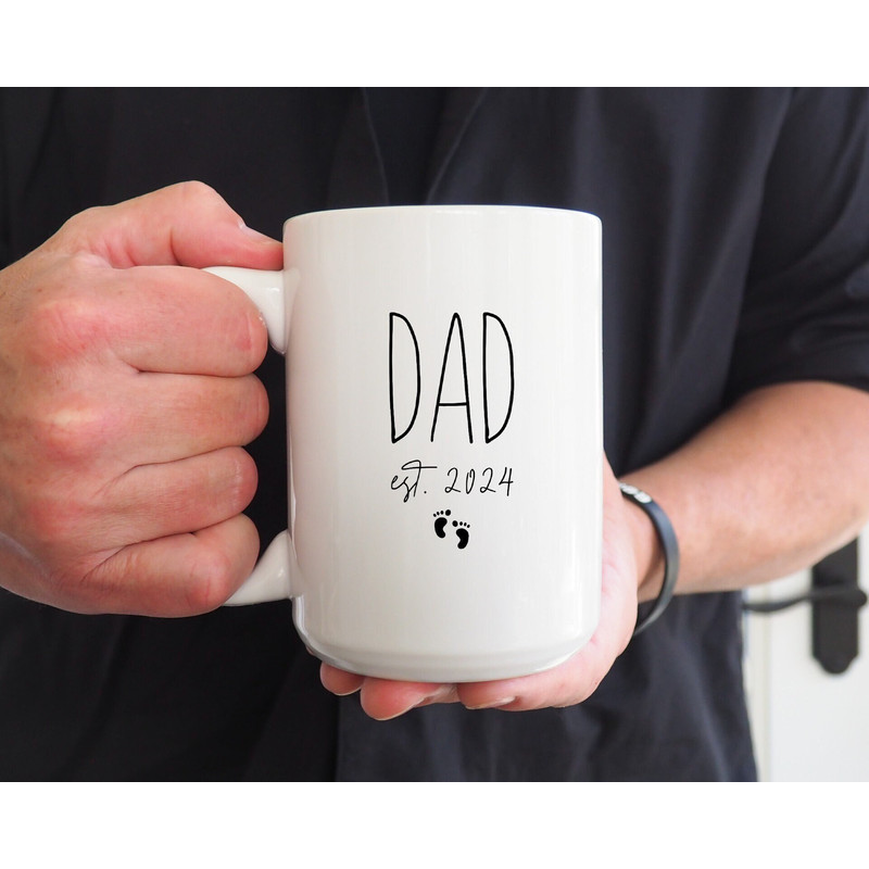 Dad Est Mug, Dad to be Gift, First Time Dad Gift, Expecting Dad Gift, New Dad Gift, Dad Gift from Baby, Dad Coffee Mug, Gifts for New Dad.jpg