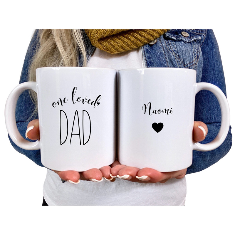 One Loved Dad Mug, Dad Gift from Kids, Dad Presents Personalized.jpg