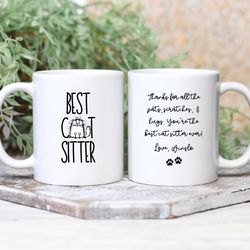 best cat sitter mug, cat sitter cup, cat sitter gift, pet si