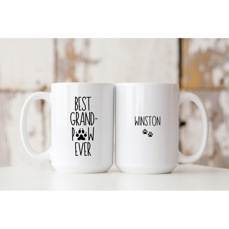 Grandpaw Mug, Dog Grandpa Gift, Best Dog Grandpa, Dog Grandpaw, Grand Dog Mug, Gift from Granddogs.jpg