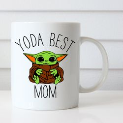 yoda best mom coffee mug, funny coffee mug for mom, cute coffee mug for mom, yod