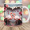 3D Flamingo Hole In A Wall Mug Wrap, 11oz & 15oz Mug Template, Mug Sublimation Design, Heart Mug Wrap Template, Instant Digital Download PNG.jpg