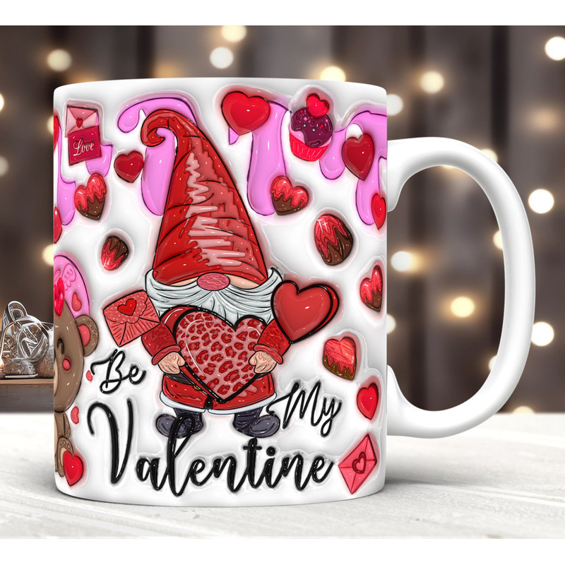 3D Inflated Be My Valentine Mug Wrap PNG,3D Valentines Gnomes Puffy Mug Wrap PNG,Happy Valentine's Day,Valentine Gift Ideas,Gnome Heart.jpg