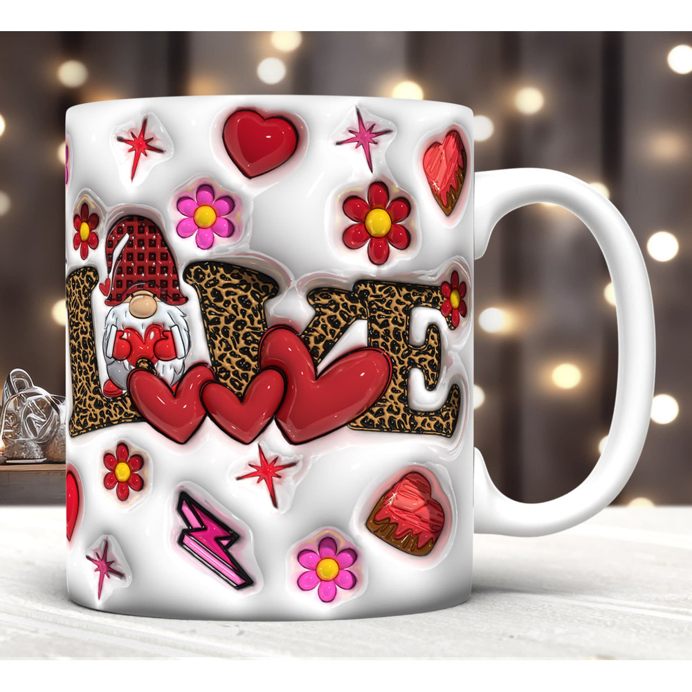3D Inflated Gnomes Love Mug Wrap PNG,3D Gnomes Valentines Puffy Mug Wrap PNG,Loads Of Love,Pink Valentine,Funny Valentine's,Valentine's Day.jpg