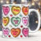 3D Inflated Valentine Conversation Hearts Mug Wrap, 3D Puffy Valentine's Day Mug Wrap, Pink Valentine, Funny Valentine's, Loads Of Love.jpg