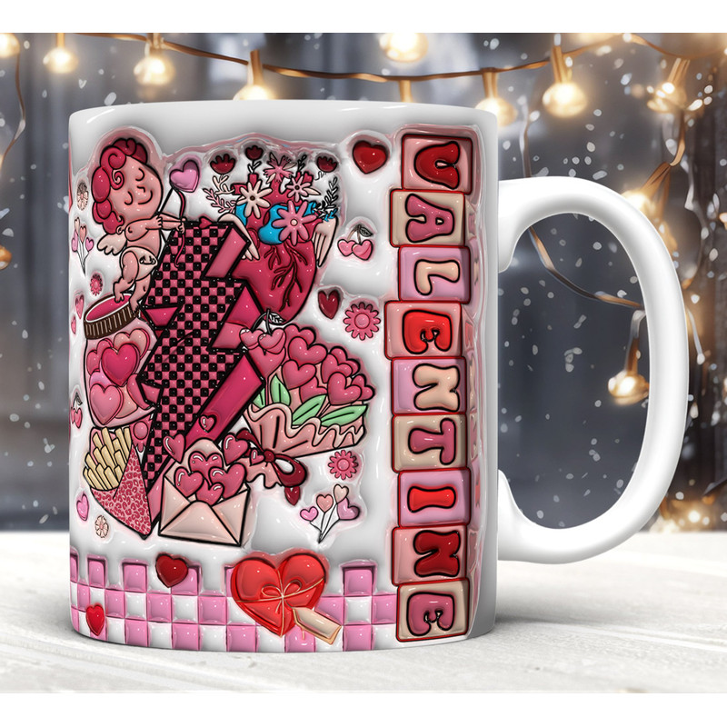 3D Inflated Valentine Mug Wrap PNG,3D Valentine's Day Puffy Mug Wrap PNG,Happy Valentines,Retro Valentines,Cupid Png,Funny Valentine's Day.jpg