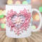 3D Pink Heart Mug Wrap, 11oz And 15oz Mug Template, Mug Sublimation Design, Snowflake Mug Wrap Template, Instant Digital Download PNG.jpg