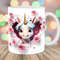 3D Unicorn Mug Wrap, 11oz & 15oz Mug Template, Flower Mug Sublimation Design, Hole In A Wall Mug Wrap Template, Instant Digital Download PNG.jpg