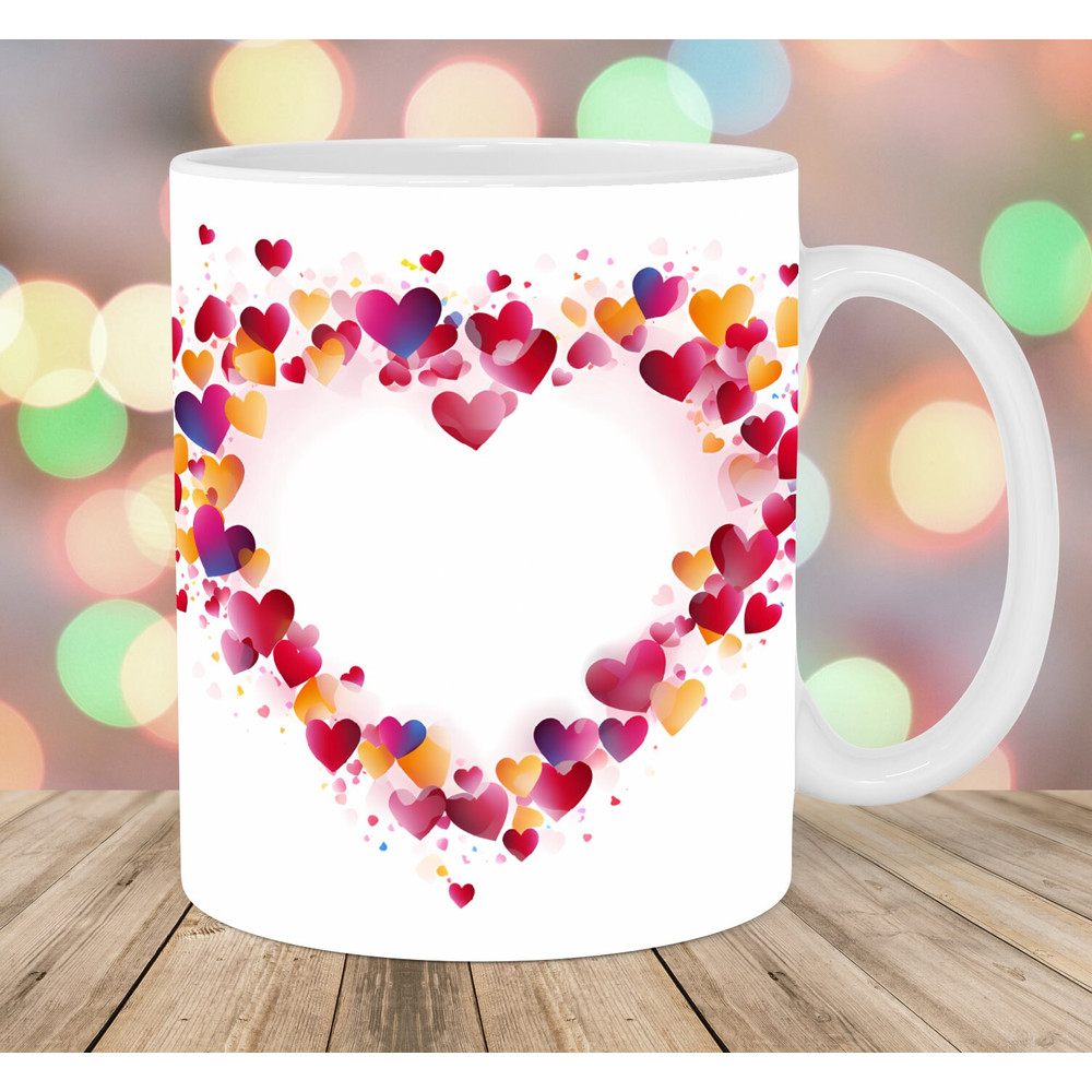 Heart Border Mug Wrap, 11oz & 15oz Mug Template, Frame Mug Sublimation Design, Love Mug Wrap Template, Instant Digital Download PNG.jpg