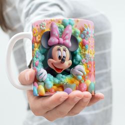 3d effect classic cartoons minnie mouse character mug