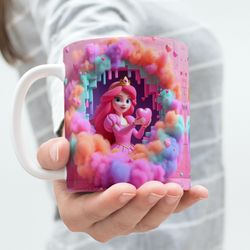 princess hole in a wall 3d mug