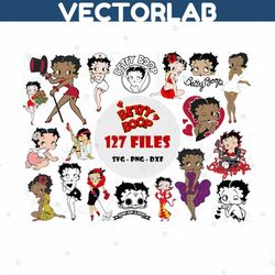 betty boop svg bundle, american african girl svg, bundle layered svg, betty boop png, betty boop svg files for cricut, b