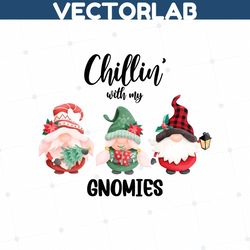 cute chillin with my gnomies xmas png