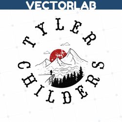 retro tyler childers mountain svg