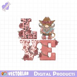Western Valentines Day Cowboy love PNG file