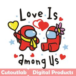 among us layered svg, valentine svg, love is among us svg, among us svg, impostor svg, impostor love svg, impostor coupl