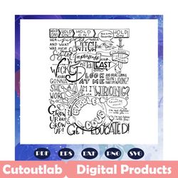 wicked witch of the east bro hand lettered svg, wicked witch svg, hand lettering svg, wizard of oz svg, tiktok svg, tik