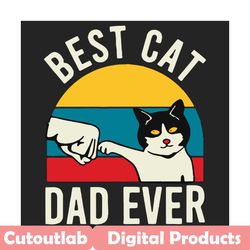 retro best cat dad ever svg, trending svg, fathers day svg, cat dad svg, vintage cat dad, cat svg, cat lover svg, bumpin